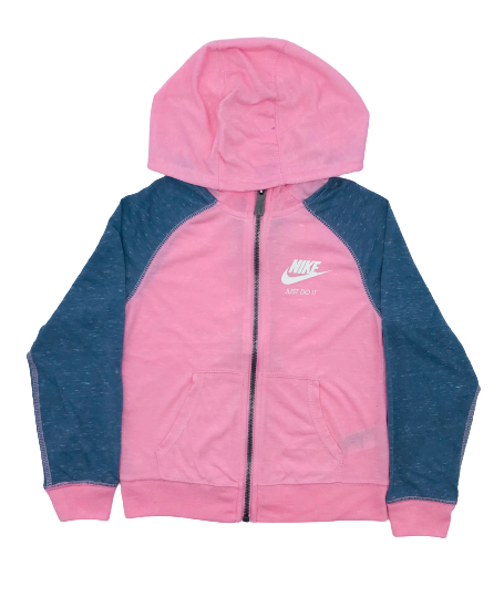 NIKE GYM VINTAGE FZ KIDS ZIPPER (4-7 YEARS) (Available in Light and Dark Pink) LT.PINK