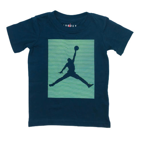 JORDAN HIGH RISE KIDS TEE (4-7 YEARS) (Available in White and Navy) NAVY