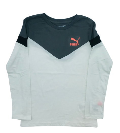 PUMA MCS PACK CTN LS TEE ( SMALL-X-LARGE) (Available in Lt Beige and Black) LTBEIGE
