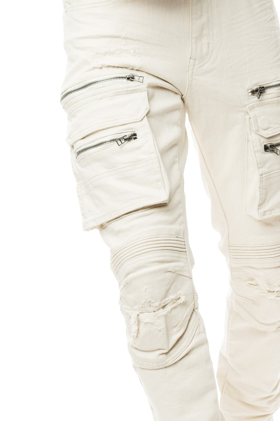 SMOKE RISE UITILITY TWILL ENGINEERED JEANS (LATTE)