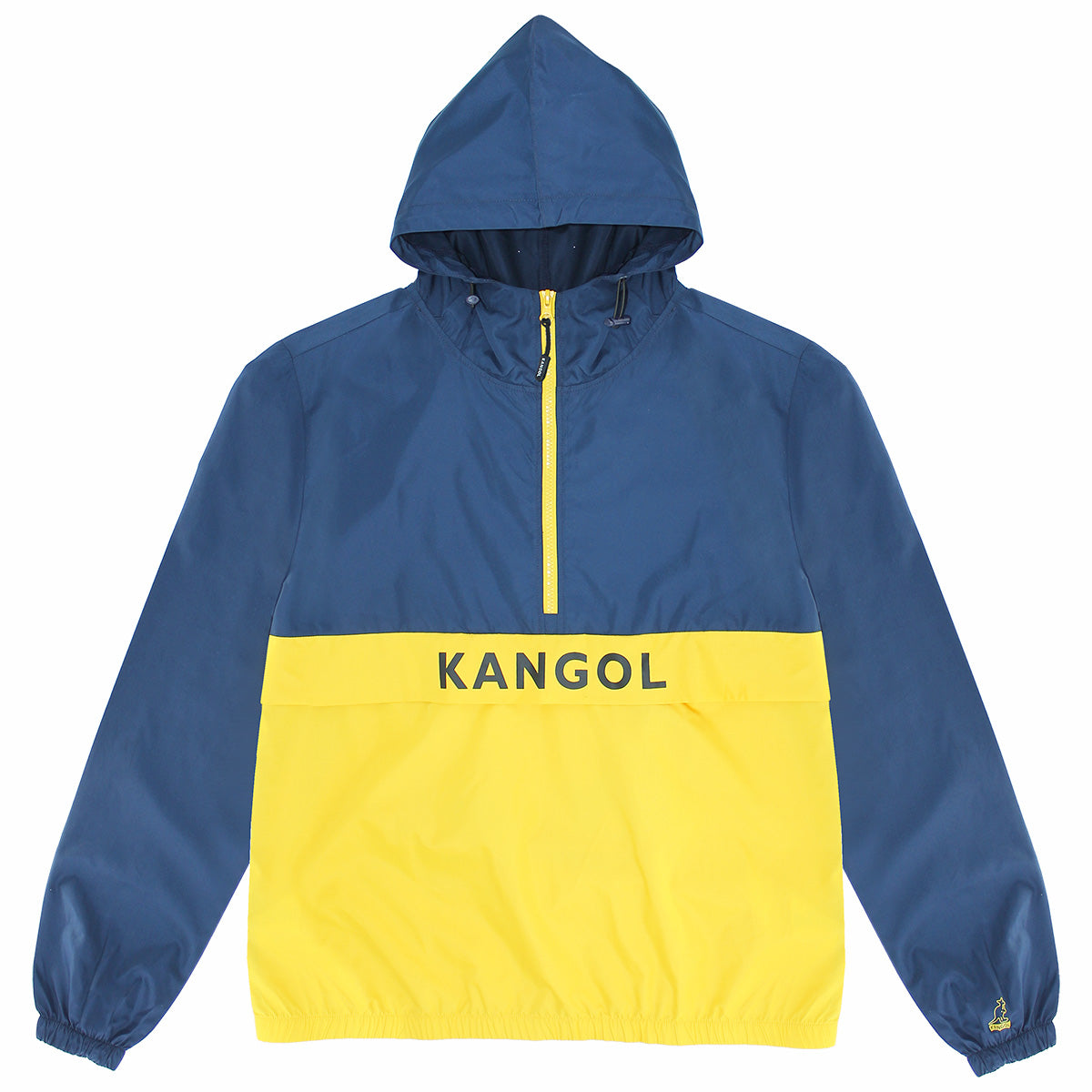 KANGOL PACKABALE WINDBREAKER JACKET (NAVY/YELLOW)