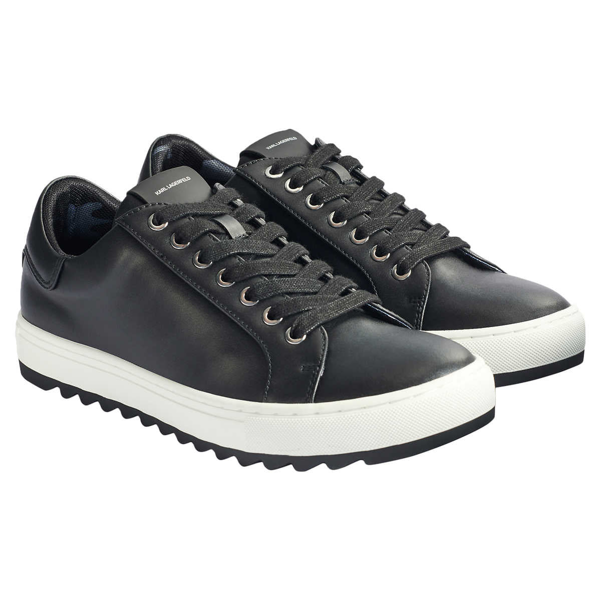 KARL LAGERFELD PARIS MEN'S LEATHER SHOE (BLACK)
