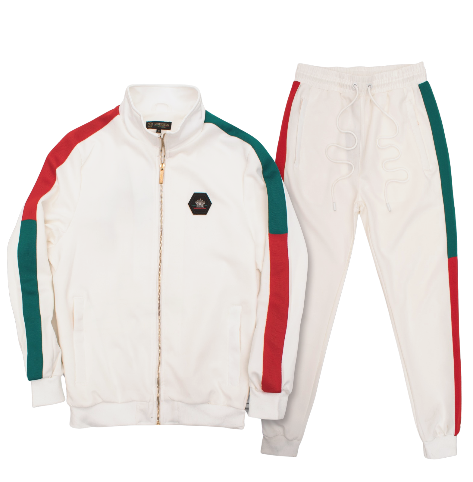 2 PCS FANCY MODERNO TRACKSUIT WHITE MJST 565