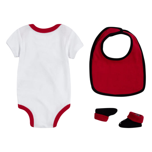 JORDAN 3 PIECE BABY SET (BODYSUIT/BIB/BOOTIES)