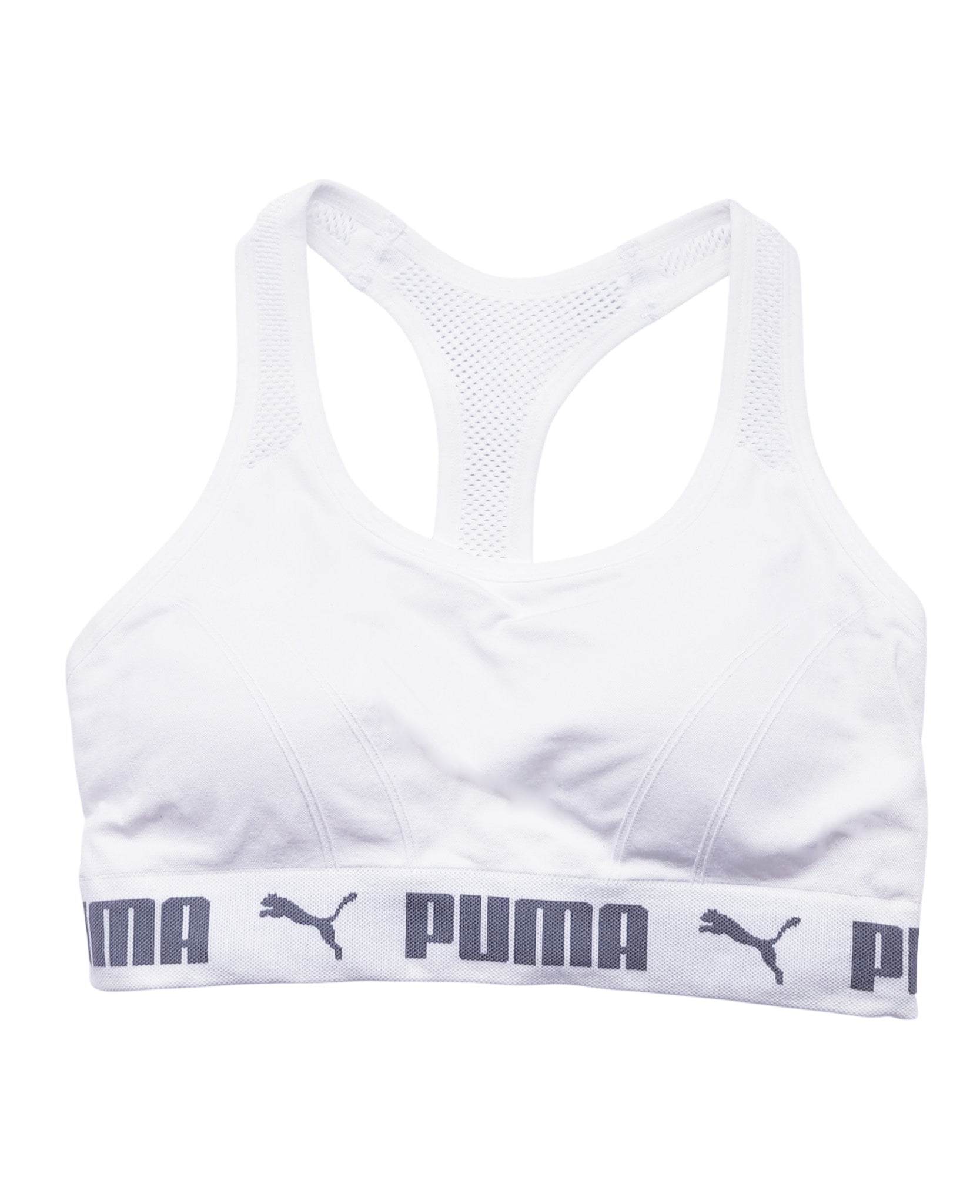 PUMA SEAMLESS WHITE SPORTS BRA