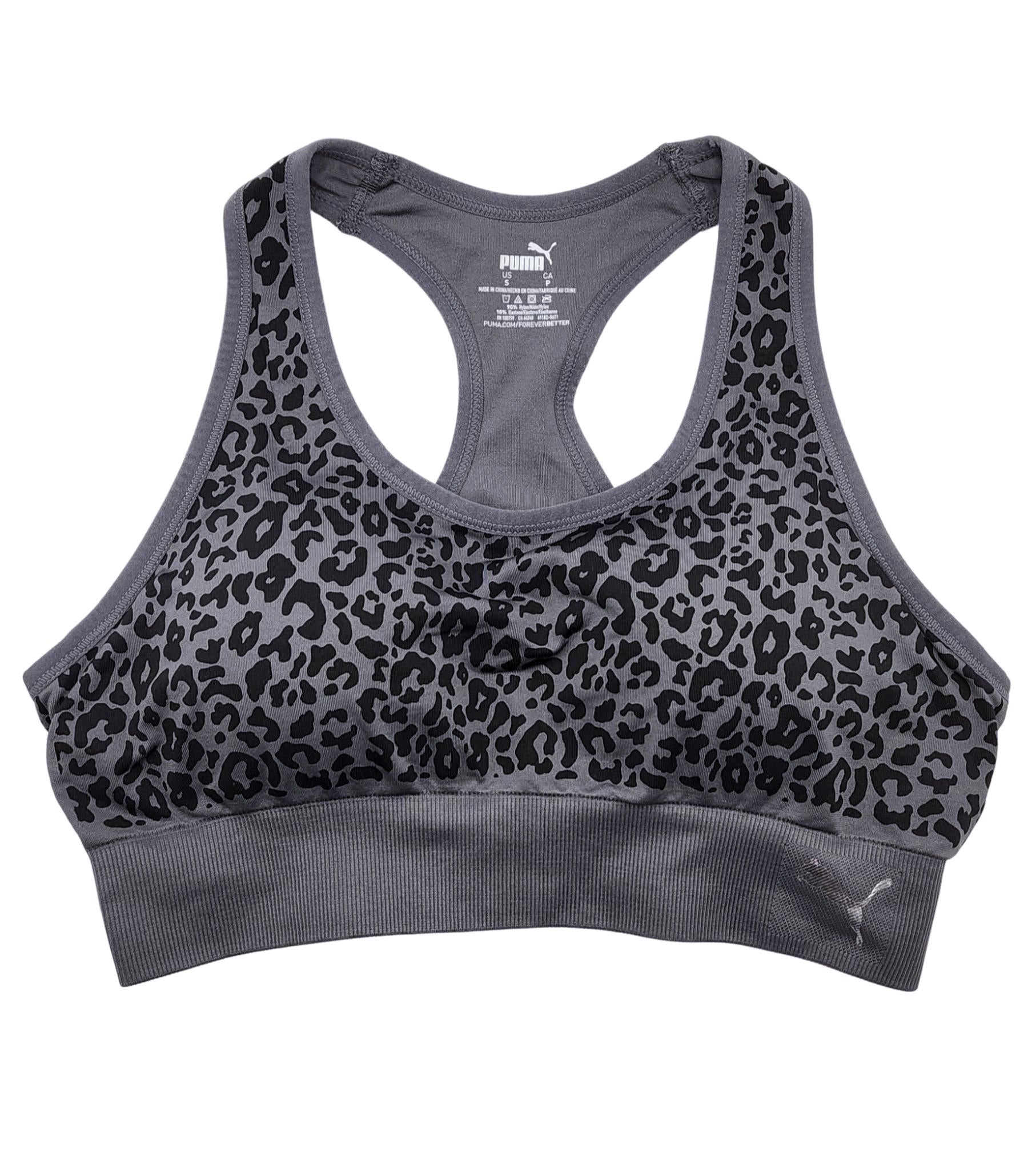 PUMA BLACK/GREY SEAMLESS BRA