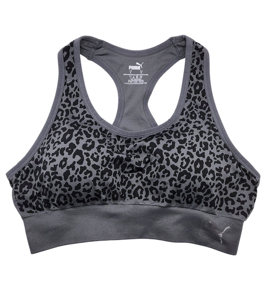 PUMA BLACK/GREY SEAMLESS BRA