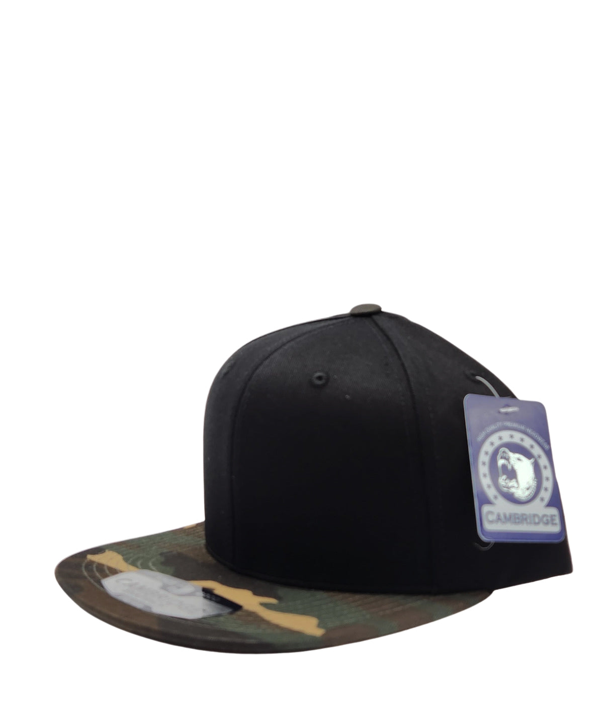 PIT BULL CAMBRIDGE COTTON PLAIN SNAPBACK HAT (CAMO/BLACK)