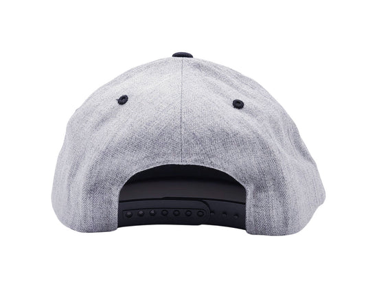 PIT BULL CAMBRIDGE WOOL BLENDED PLAIN SNAPBACK HAT (GREY/BLACK)