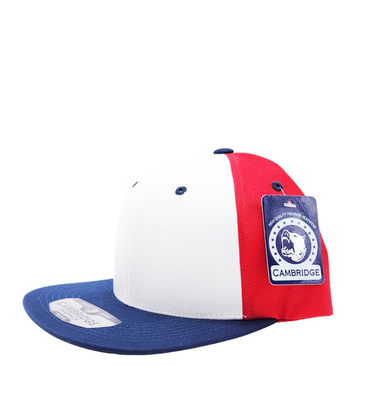 PIT BULL CAMBRIDGE COTTON PLAIN SNAPBACK HAT (RED/WHITE/NAVY)