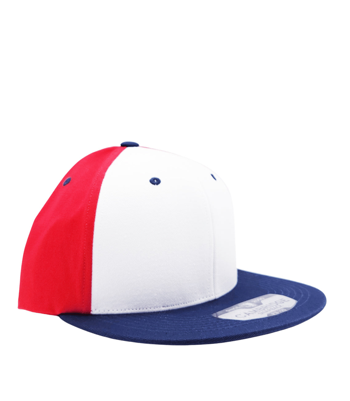 PIT BULL CAMBRIDGE COTTON PLAIN SNAPBACK HAT (RED/WHITE/NAVY)