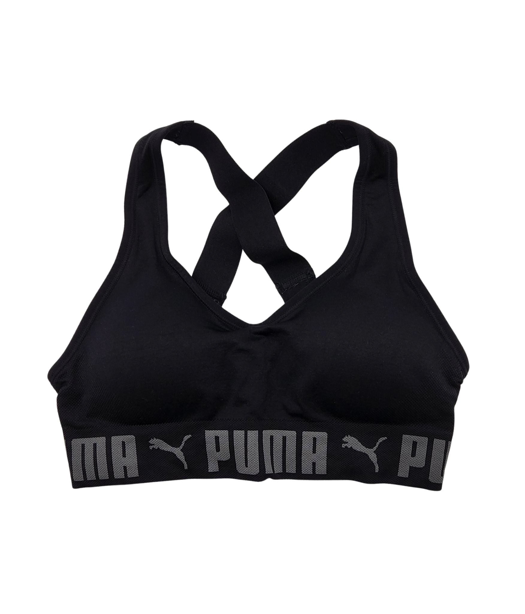 PUMA SEAMLESS BLACK SPORTS BRA