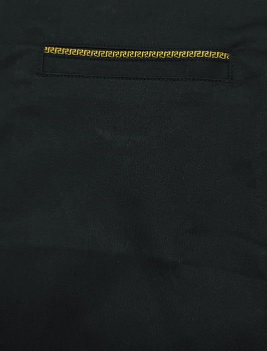 MENS PAVINI FULL SLEEVE PLAIN SHIRT (BLACK)