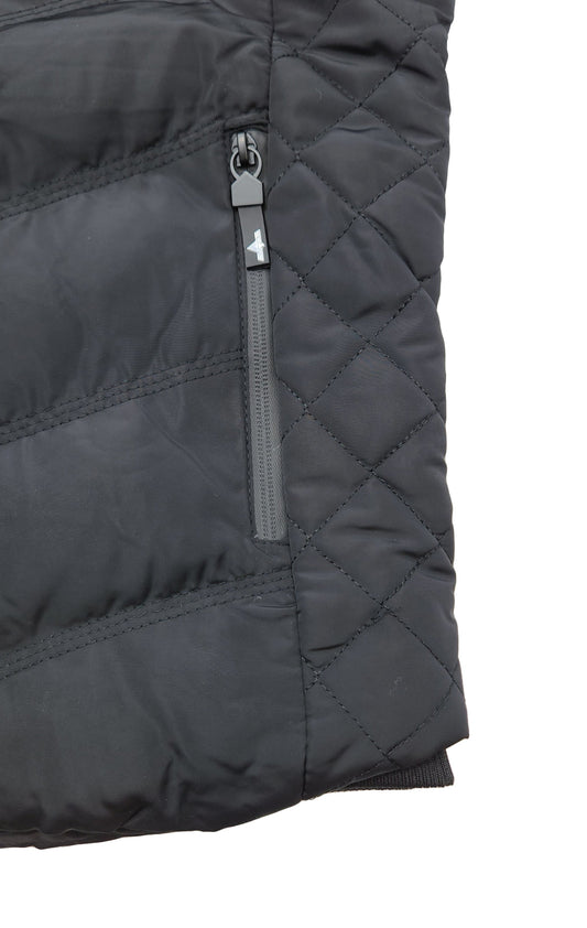 V.I.P. COLLECTION MEN'S FANCY VEST WITH DETACHABLE HOOD (BLACK)