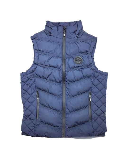 V.I.P. COLLECTION MEN'S FANCY VEST WITH DETACHABLE HOOD (NAVY)