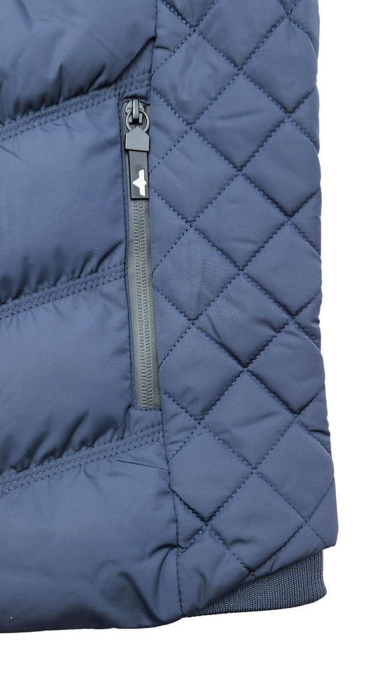 V.I.P. COLLECTION MEN'S FANCY VEST WITH DETACHABLE HOOD (NAVY)