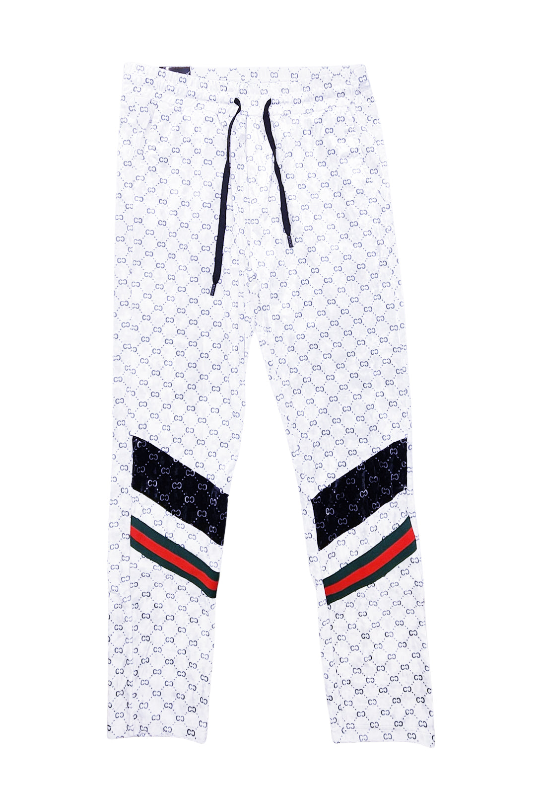 VIP COLLECTION FANCY 2-PIECE VELOUR TRACKSET (WHITE)