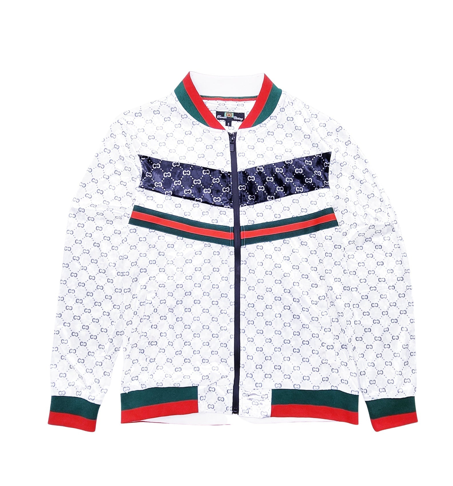 VIP COLLECTION FANCY 2-PIECE VELOUR TRACKSET (WHITE)