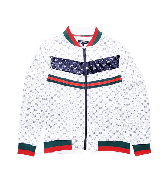 VIP COLLECTION FANCY 2-PIECE VELOUR TRACKSET (WHITE)