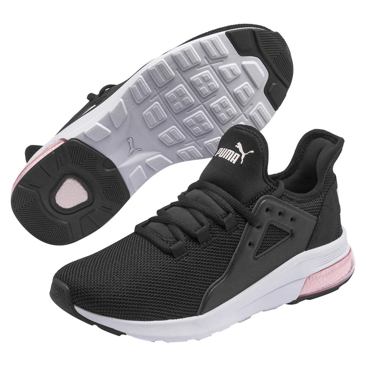 PUMA WOMEN'S ELECTRON STREET SNEAKER (BLACK/PINK)