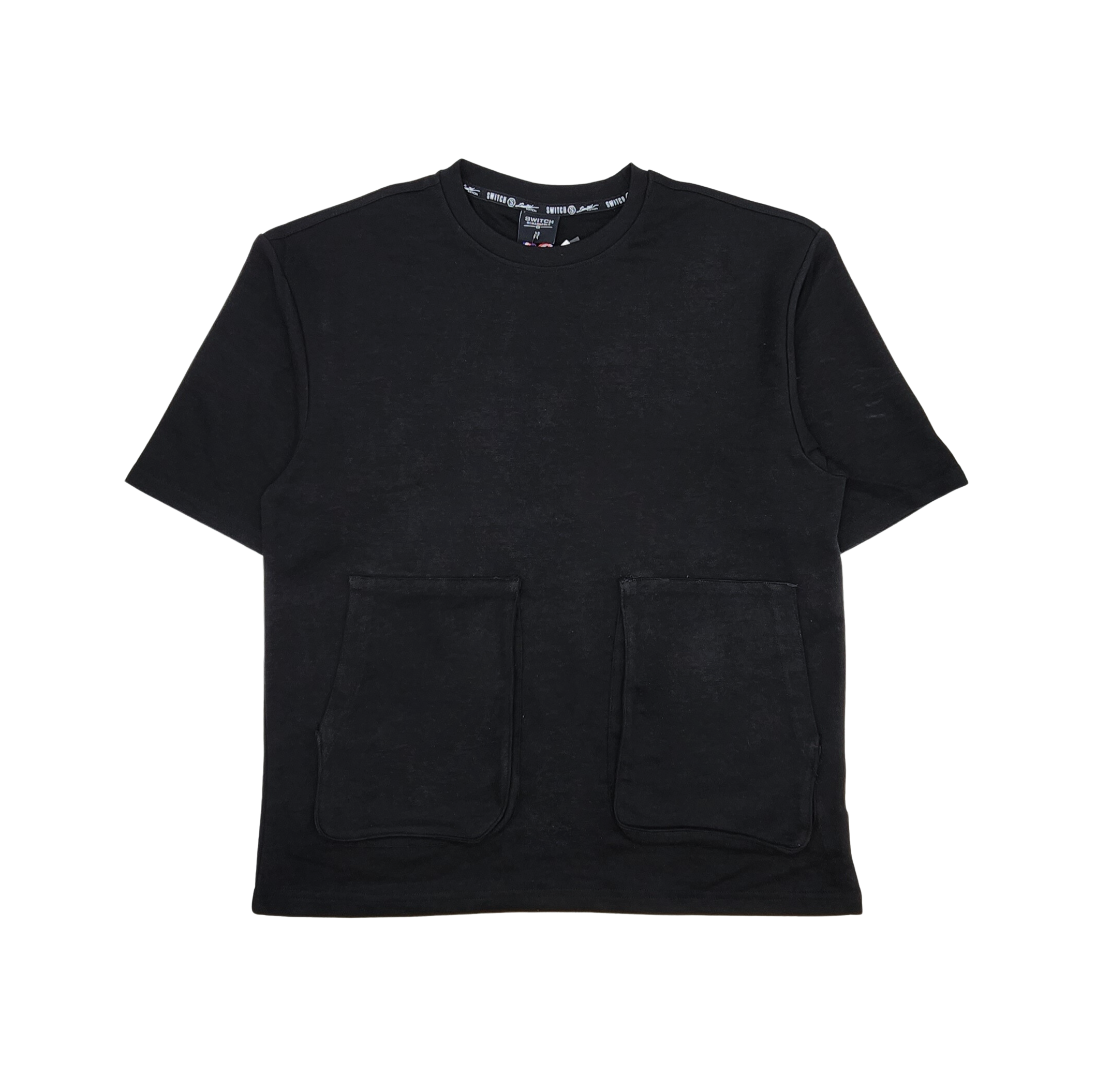 SWITCH MEN'S RELAXED FIT 3D POCKET T-SHIRT/SHORTS SET (BLACK)