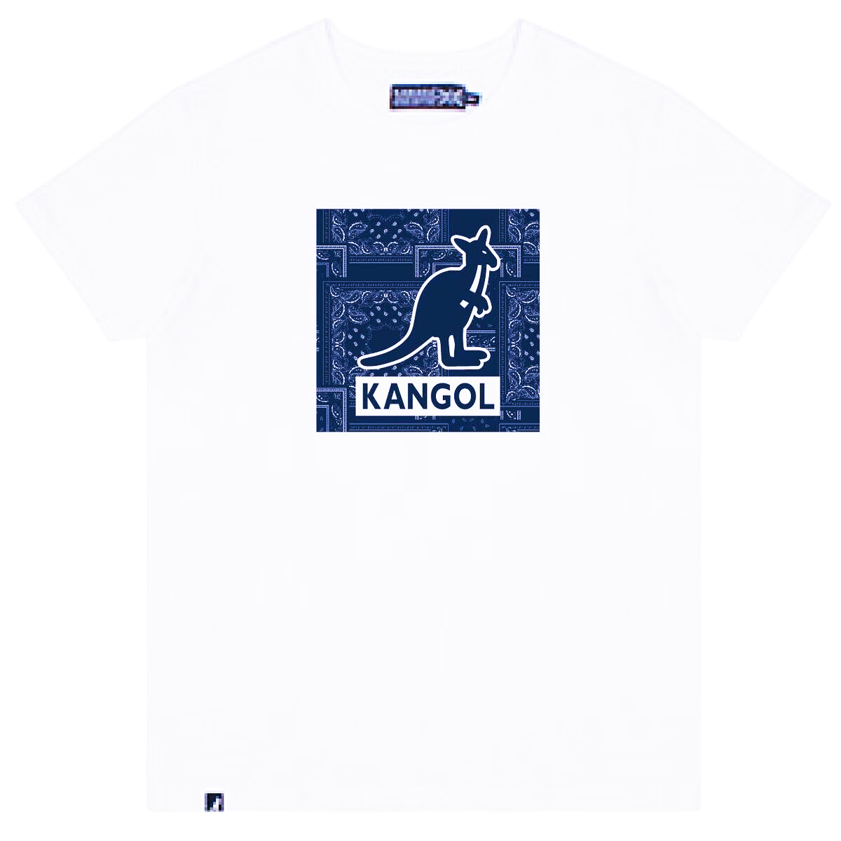 KANGOL MEN'S T-SHIRT/SHORTS BANDANA PRINTED SHIRT SET (WHITE)