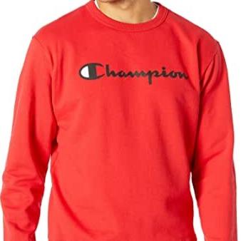CHAMPION SCRIPT LOGO CREWNECK SWEATER