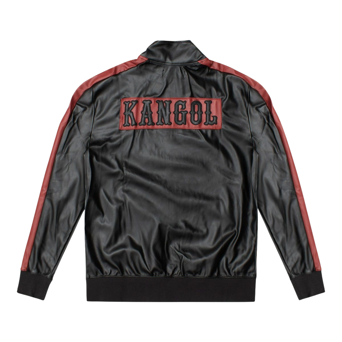 KANGOL VEGAN LEATHER BLACK/RED TRACKSET