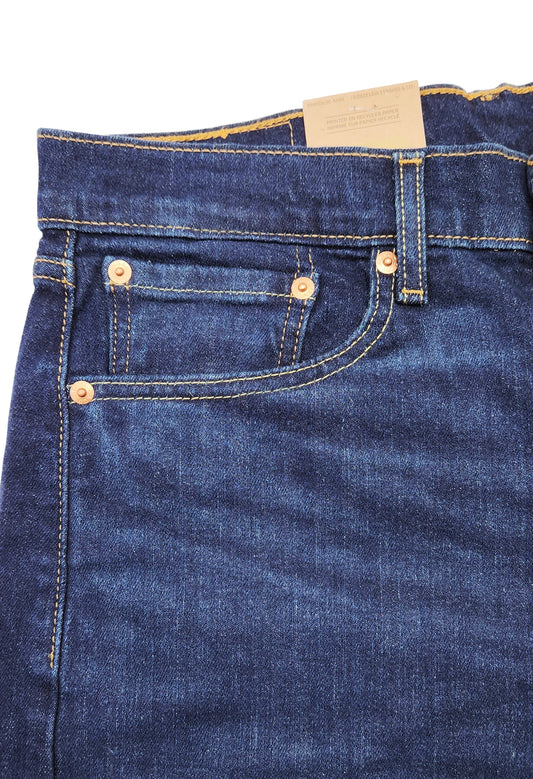 LEVI'S MEN'S 505 REGULAR STRAIGHT JEANS (DARK BLUE)