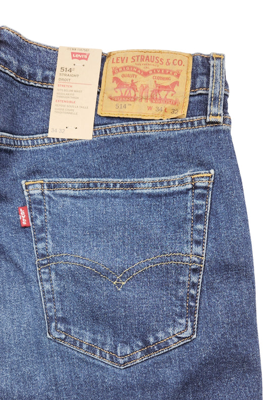 LEVI'S MEN'S 514 STRAIGHT JEANS (DARK BLUE)